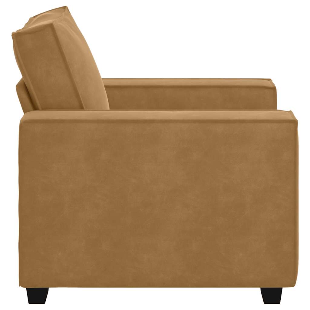Sofastoel Bruin 100x78x84 cm Fluweel is nu te koop bij PeponiXL, paradijselijk wonen!