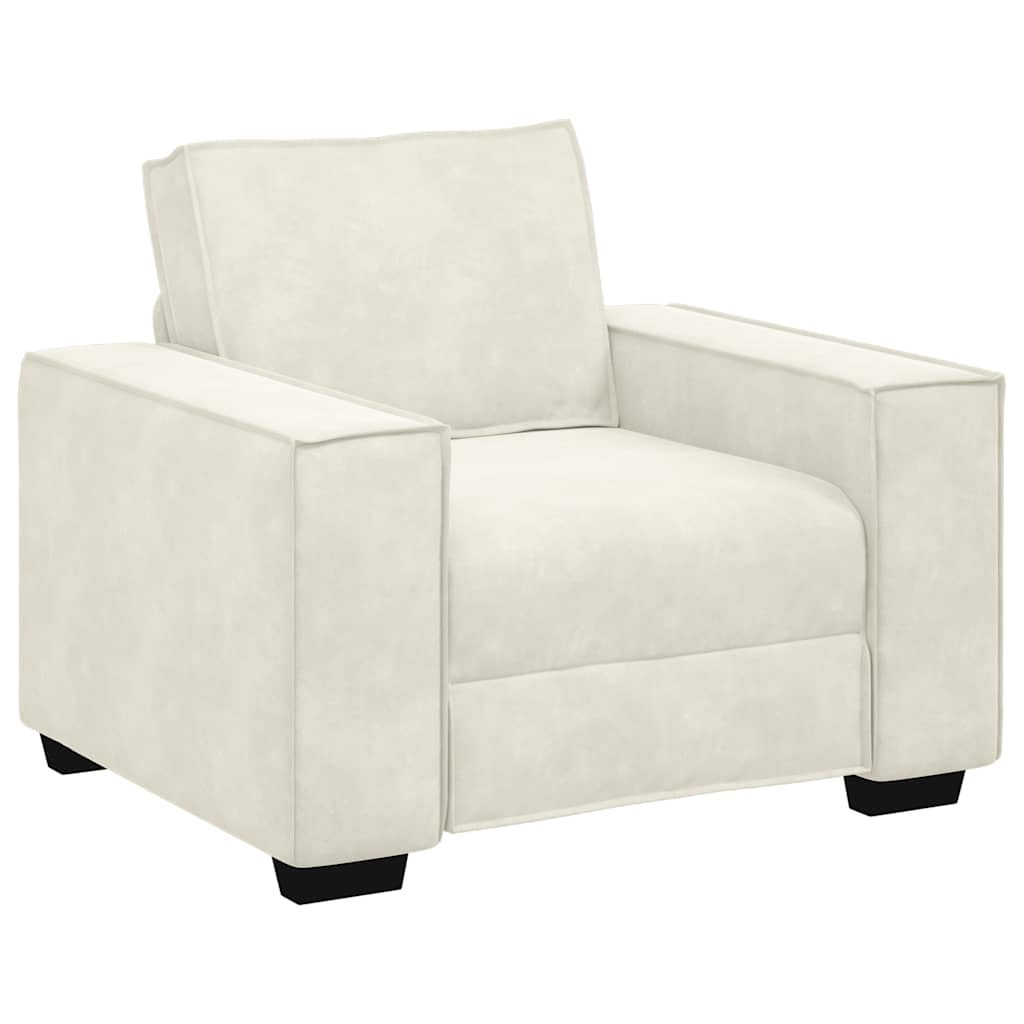 Fauteuil Crème 100x78x84 cm Fluweel is nu te koop bij PeponiXL, paradijselijk wonen!