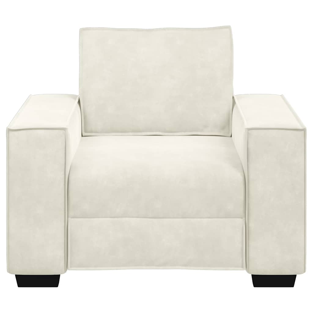 Fauteuil Crème 100x78x84 cm Fluweel is nu te koop bij PeponiXL, paradijselijk wonen!