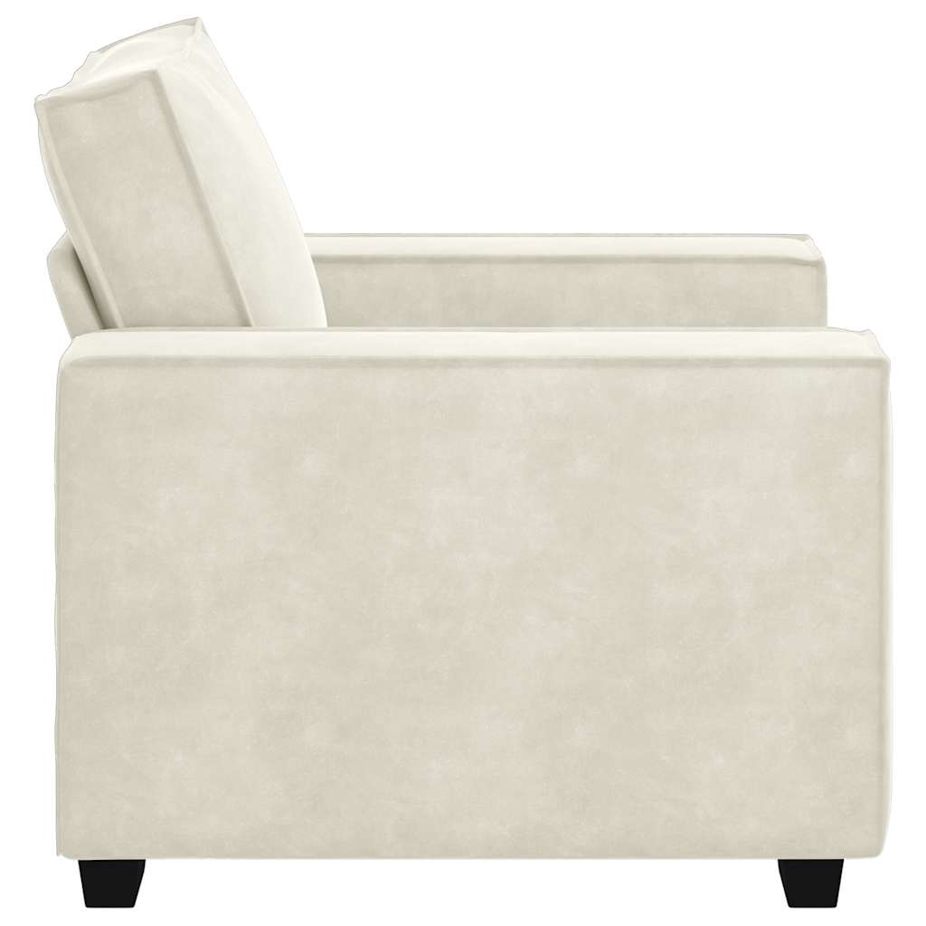 Fauteuil Crème 100x78x84 cm Fluweel is nu te koop bij PeponiXL, paradijselijk wonen!