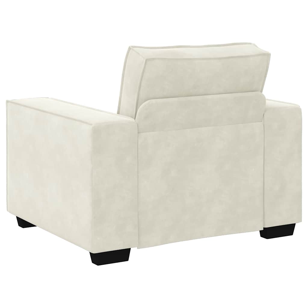 Fauteuil Crème 100x78x84 cm Fluweel is nu te koop bij PeponiXL, paradijselijk wonen!
