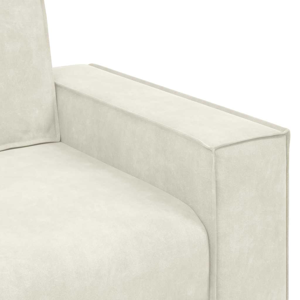 Fauteuil Crème 100x78x84 cm Fluweel is nu te koop bij PeponiXL, paradijselijk wonen!