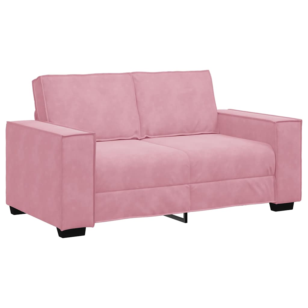 Tweezitsbank 160x78x84 cm fluweel roze is nu te koop bij PeponiXL, paradijselijk wonen!