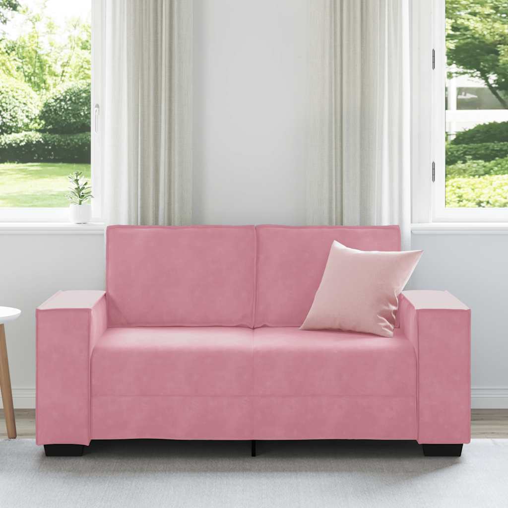Tweezitsbank 160x78x84 cm fluweel roze is nu te koop bij PeponiXL, paradijselijk wonen!