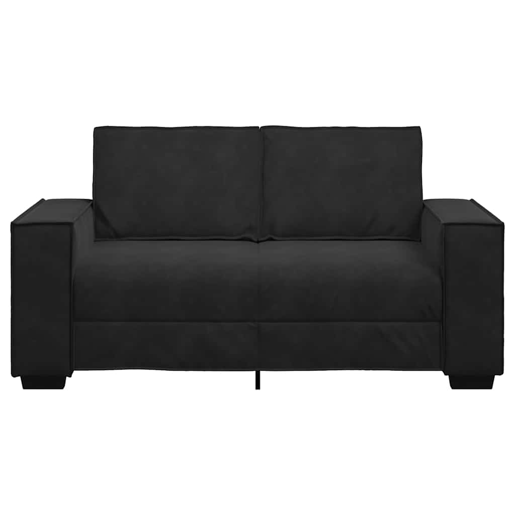 Tweezitsbank 160x78x84 cm fluweel zwart is nu te koop bij PeponiXL, paradijselijk wonen!