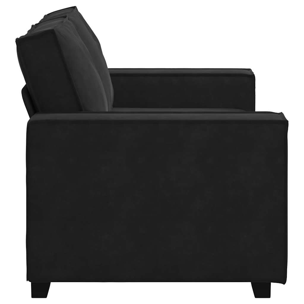 Tweezitsbank 160x78x84 cm fluweel zwart is nu te koop bij PeponiXL, paradijselijk wonen!