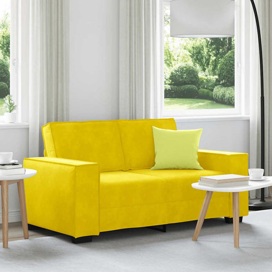 Tweezitsbank 160x78x84 cm fluweel geel is nu te koop bij PeponiXL, paradijselijk wonen!