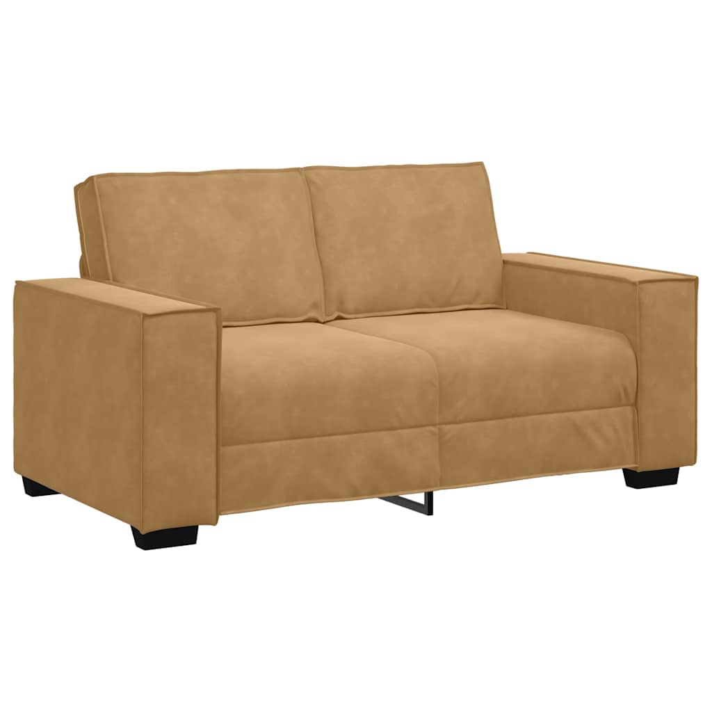 Tweezitsbank 160x78x84 cm fluweel bruin is nu te koop bij PeponiXL, paradijselijk wonen!