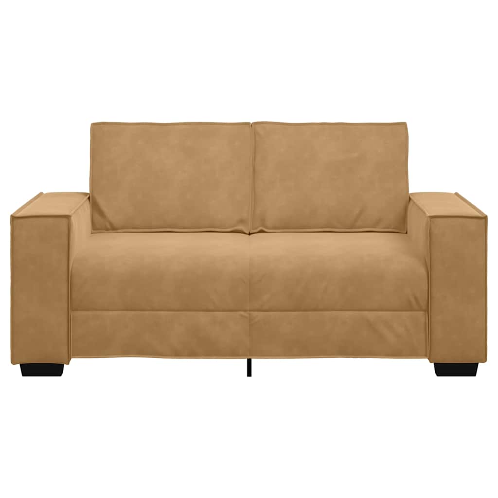 Tweezitsbank 160x78x84 cm fluweel bruin is nu te koop bij PeponiXL, paradijselijk wonen!