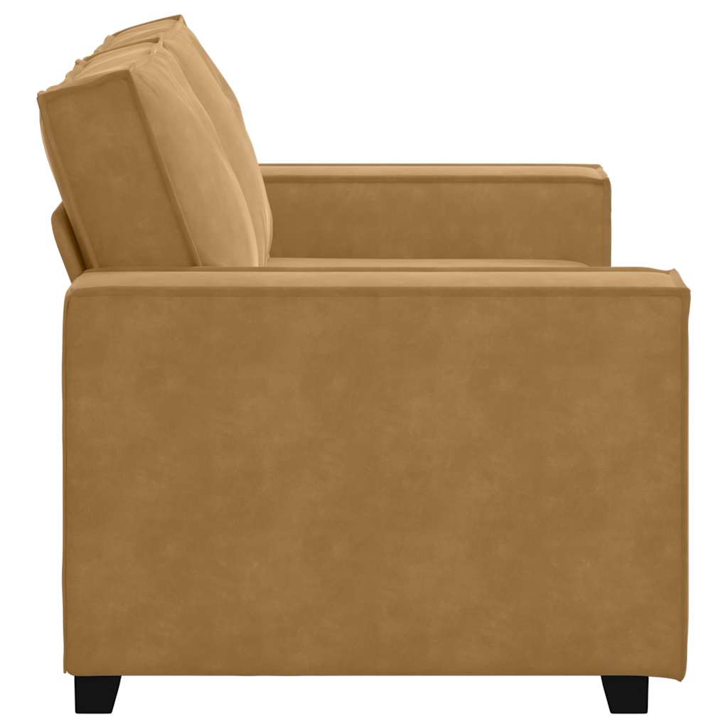 Tweezitsbank 160x78x84 cm fluweel bruin is nu te koop bij PeponiXL, paradijselijk wonen!