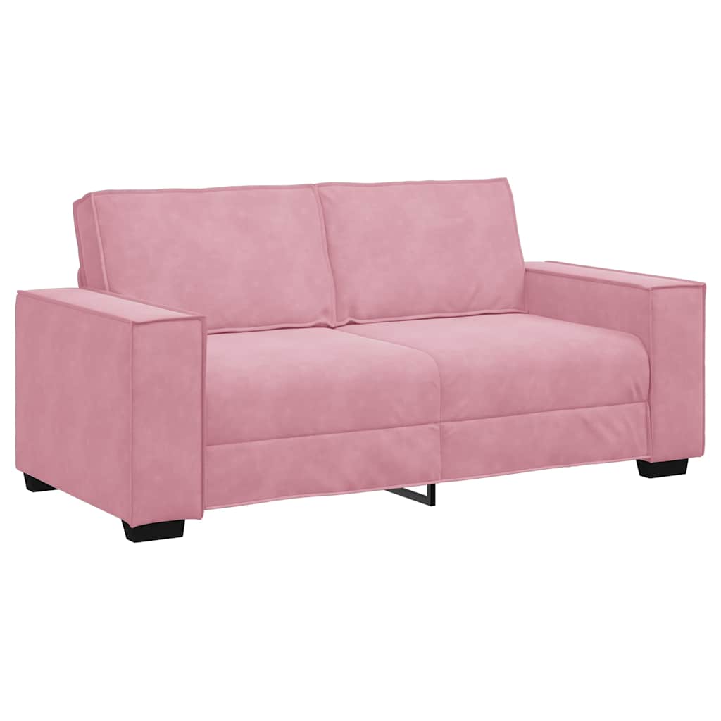 Tweezitsbank 180x78x84 cm fluweel roze is nu te koop bij PeponiXL, paradijselijk wonen!