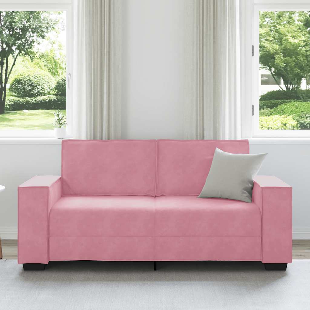 Tweezitsbank 180x78x84 cm fluweel roze is nu te koop bij PeponiXL, paradijselijk wonen!