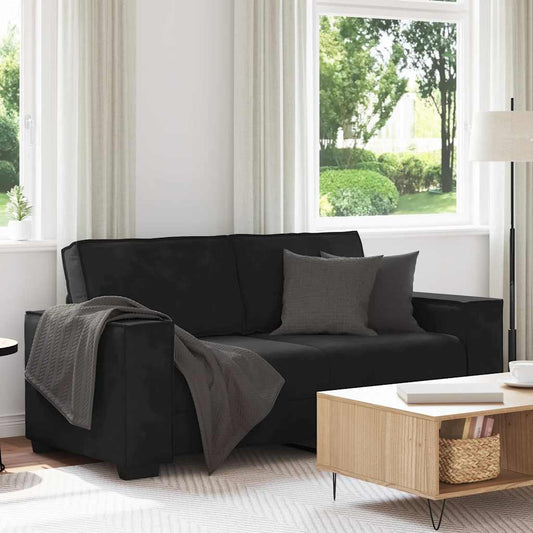 Tweezitsbank 180x78x84 cm fluweel zwart is nu te koop bij PeponiXL, paradijselijk wonen!