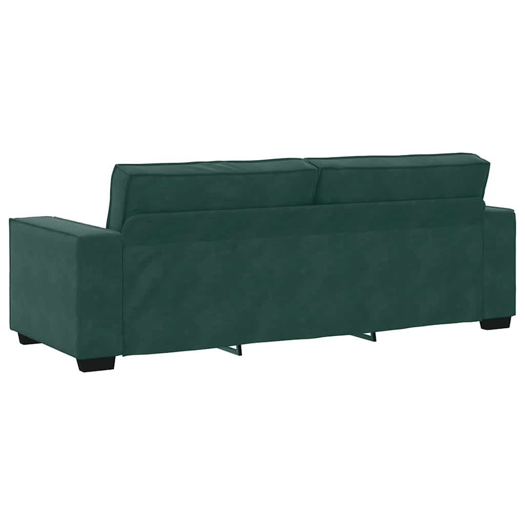 Driezitsbank 220x78x84 cm fluweel donkergroen is nu te koop bij PeponiXL, paradijselijk wonen!