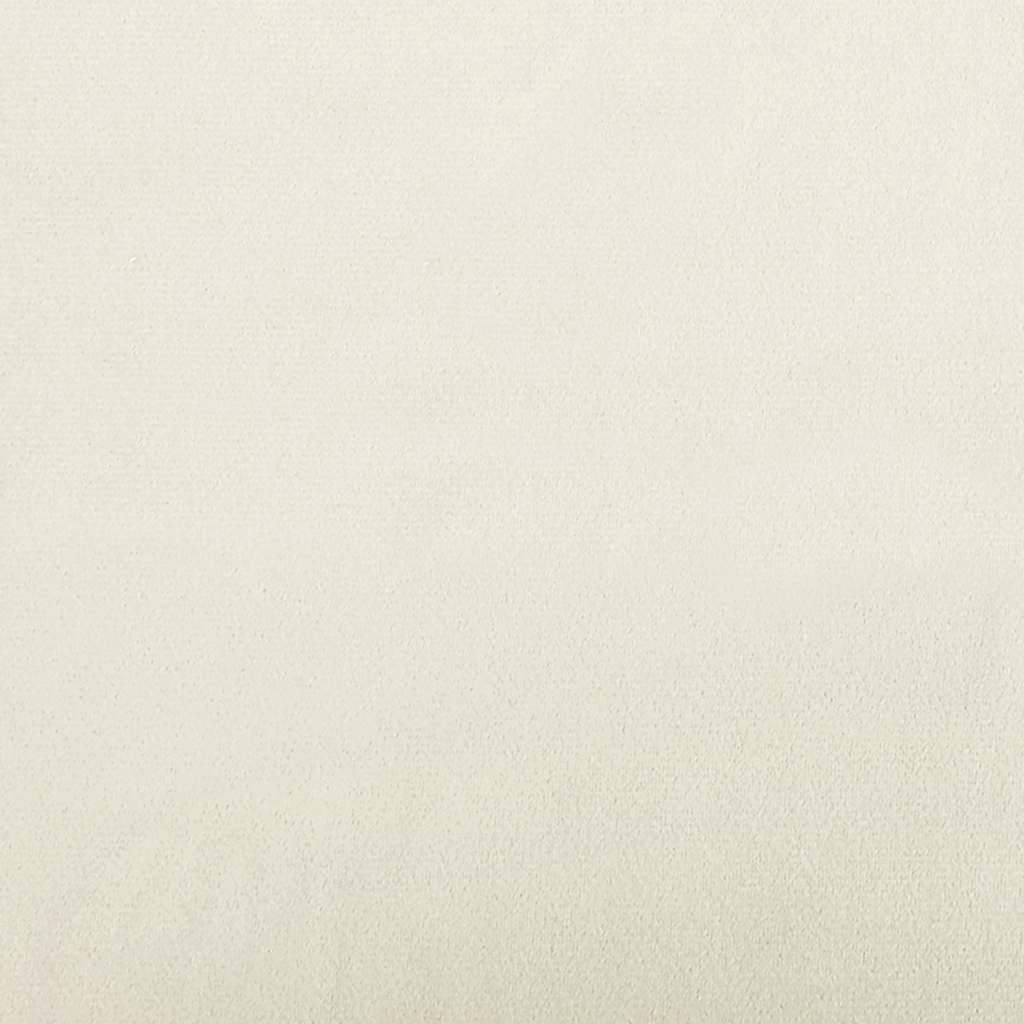 Driezitsbank 220x78x84 cm fluweel crèmekleurig is nu te koop bij PeponiXL, paradijselijk wonen!