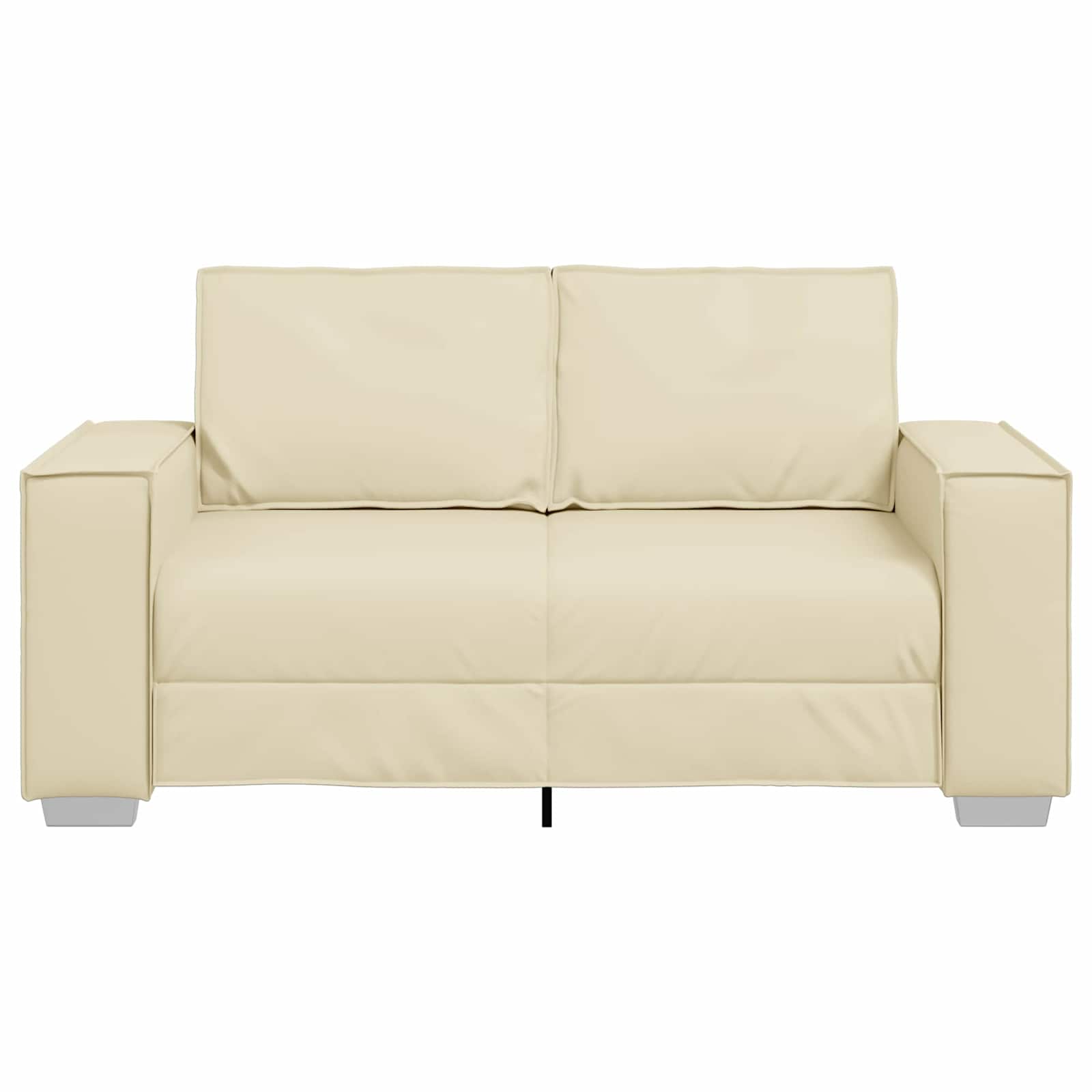 Loveseat Crème 160 cm Nep Leer is nu te koop bij PeponiXL, paradijselijk wonen!