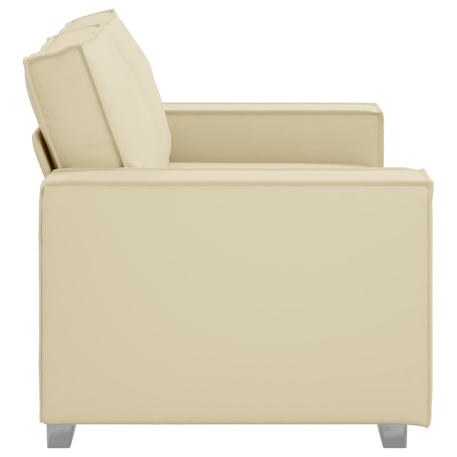 Loveseat Crème 160 cm Nep Leer is nu te koop bij PeponiXL, paradijselijk wonen!