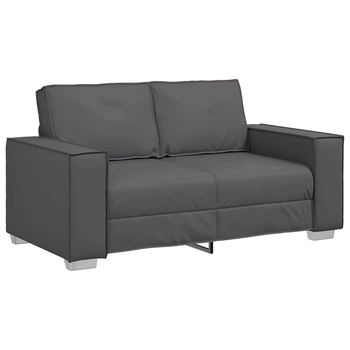 Loveseat Grijs 160 cm Nep Leer is nu te koop bij PeponiXL, paradijselijk wonen!