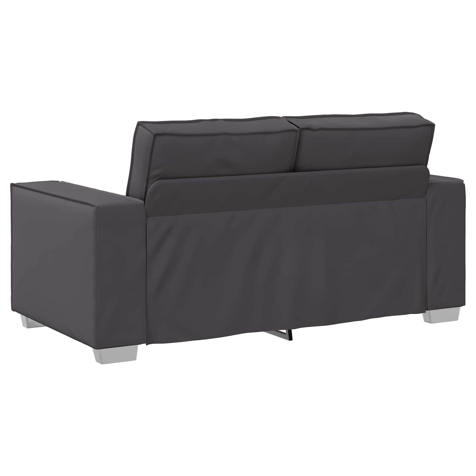 Loveseat Grijs 160 cm Nep Leer is nu te koop bij PeponiXL, paradijselijk wonen!