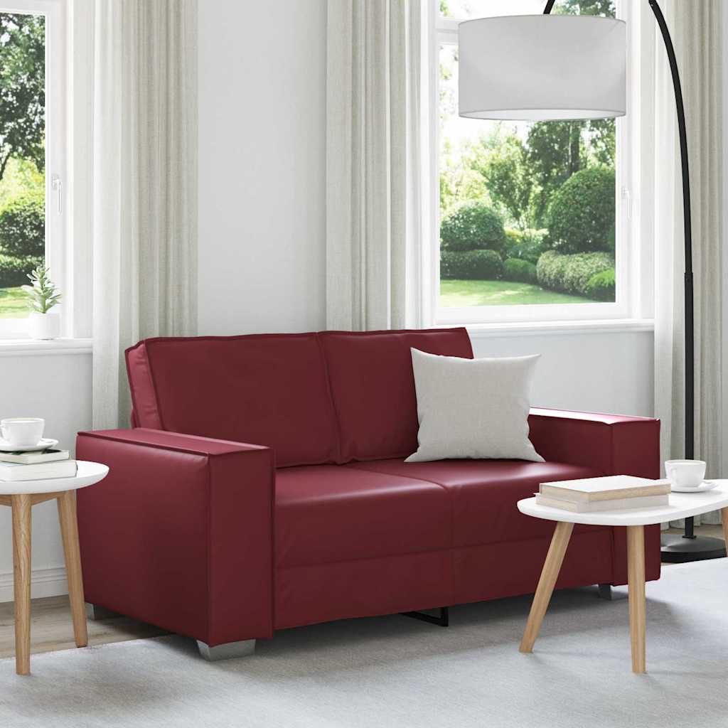Loveseat Wijnrood 160 cm Nep Leer is nu te koop bij PeponiXL, paradijselijk wonen!