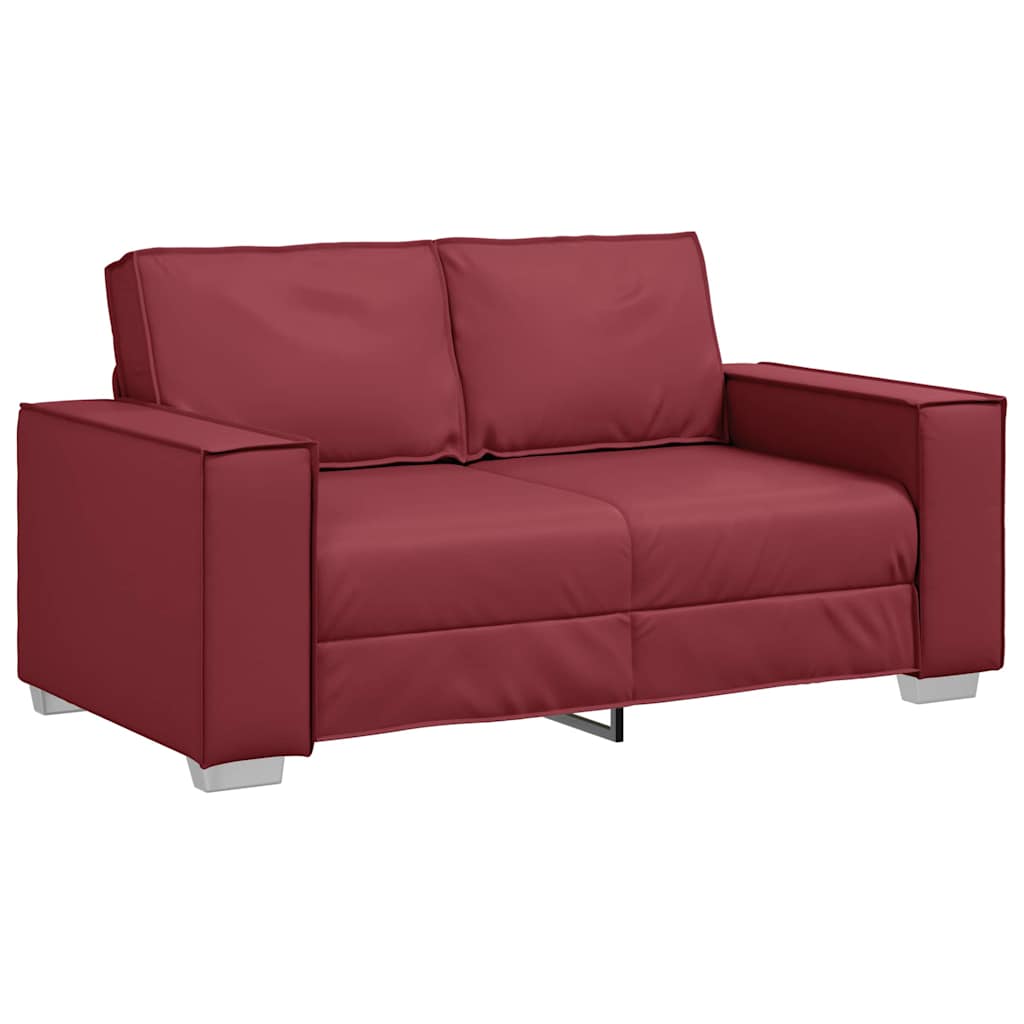 Loveseat Wijnrood 160 cm Nep Leer is nu te koop bij PeponiXL, paradijselijk wonen!