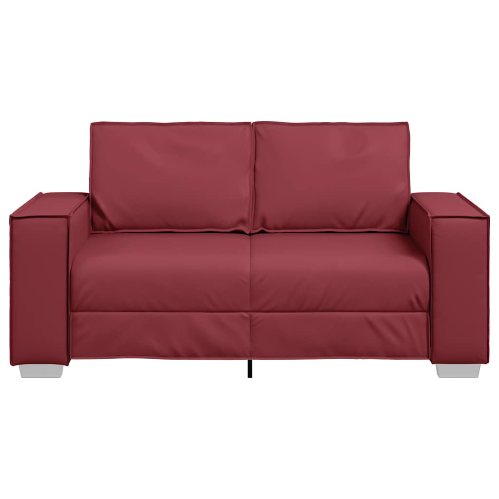 Loveseat Wijnrood 160 cm Nep Leer is nu te koop bij PeponiXL, paradijselijk wonen!