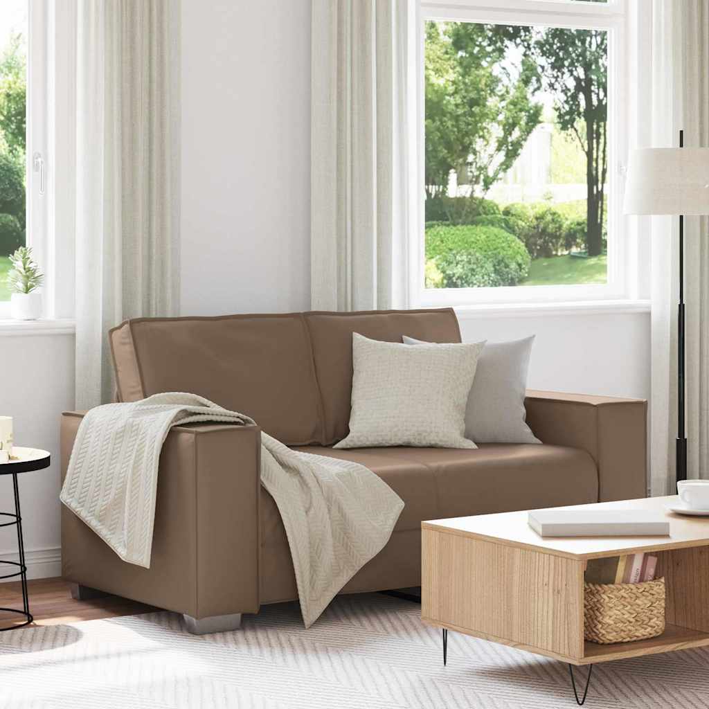 Loveseat Cappuccino 160 cm Nep Leer is nu te koop bij PeponiXL, paradijselijk wonen!