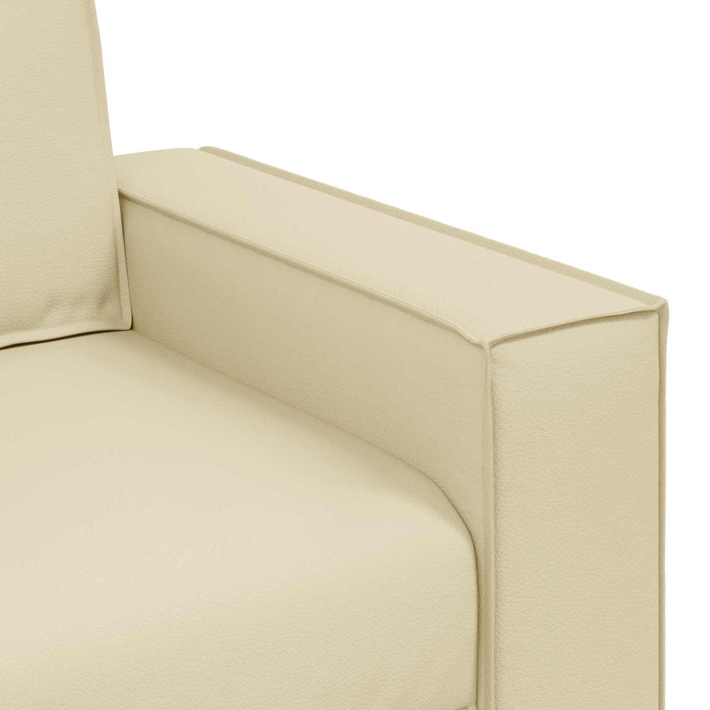 Loveseat Crème 180 cm Nep Leer is nu te koop bij PeponiXL, paradijselijk wonen!