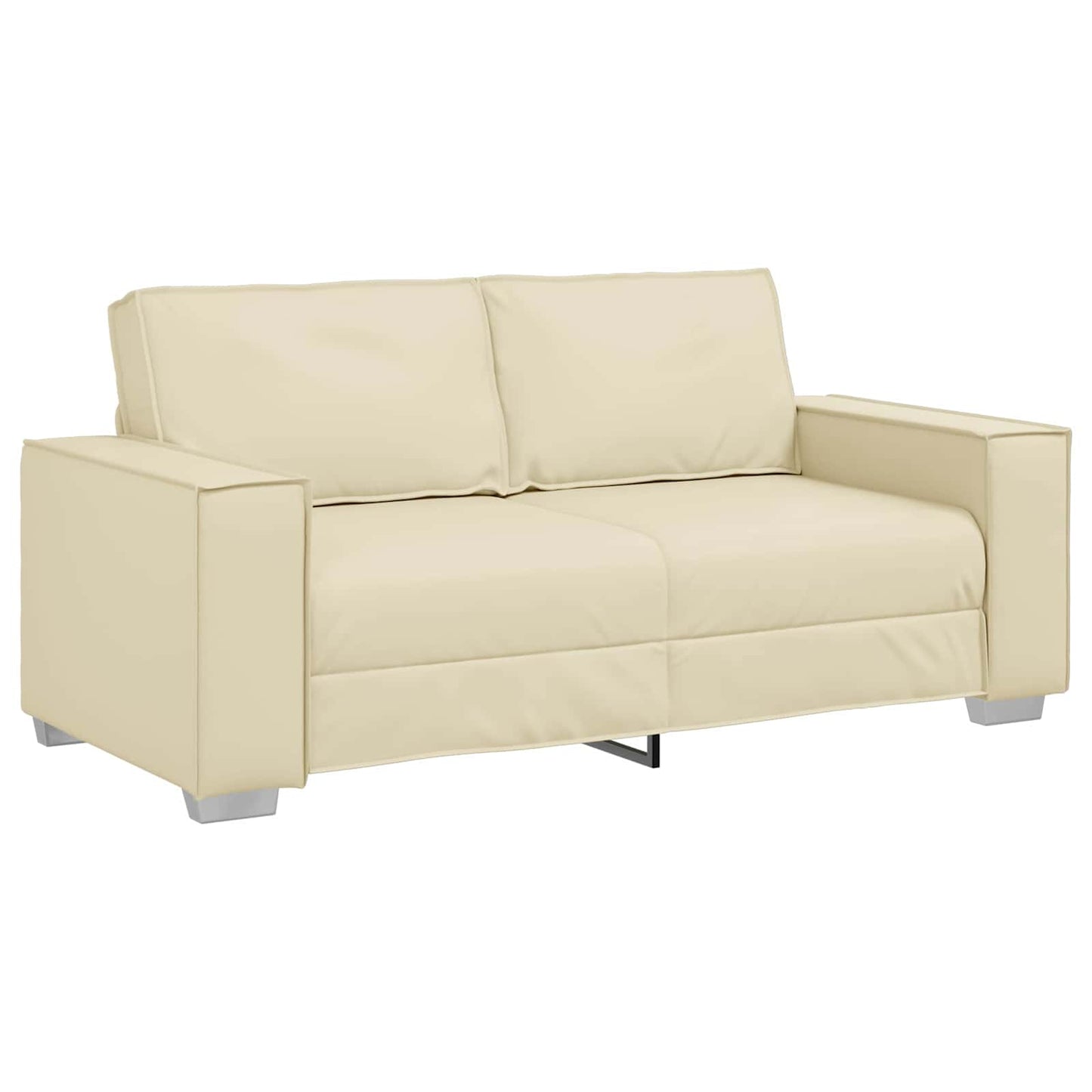 Loveseat Crème 180 cm Nep Leer is nu te koop bij PeponiXL, paradijselijk wonen!