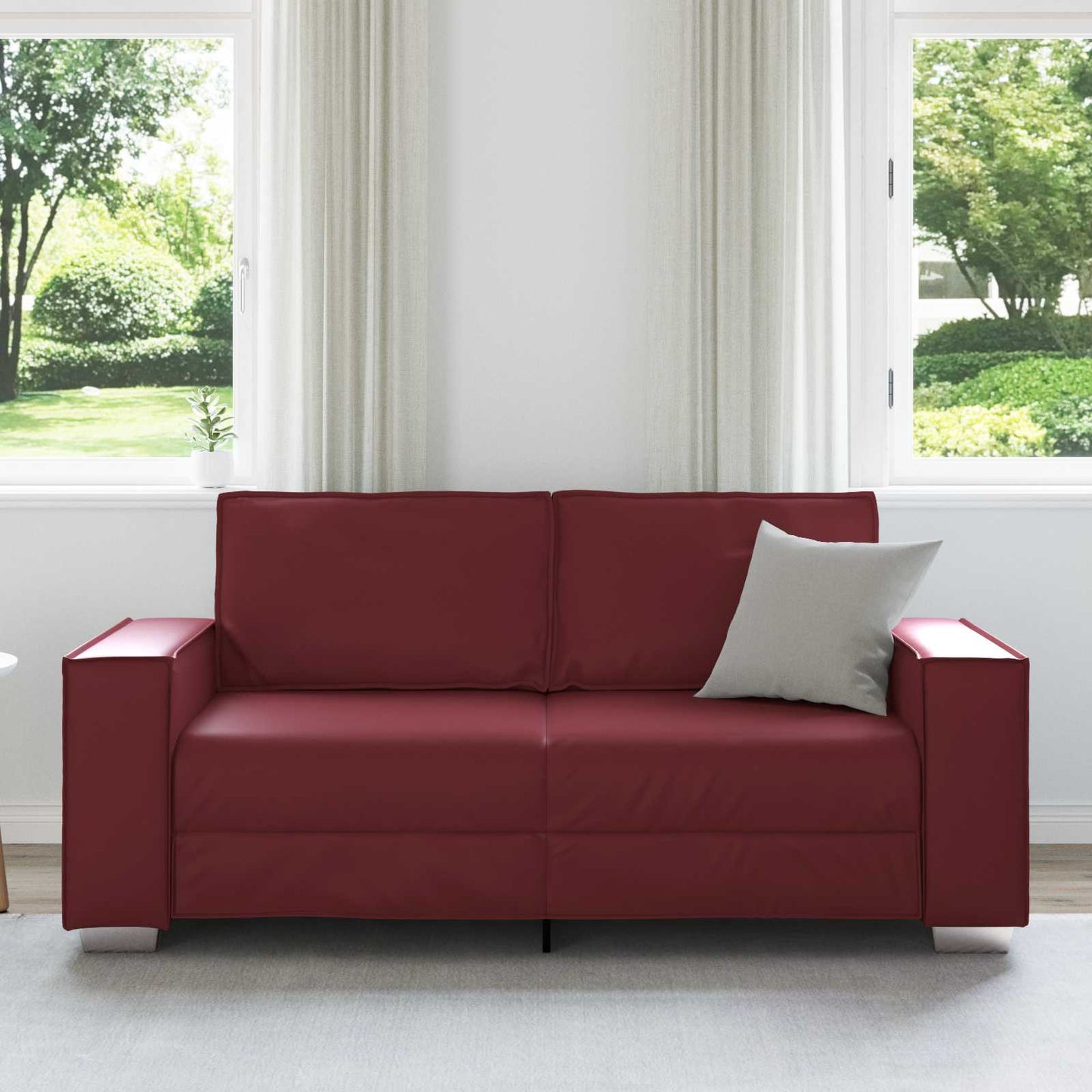 Loveseat Wijnrood 180 cm Nep Leer is nu te koop bij PeponiXL, paradijselijk wonen!