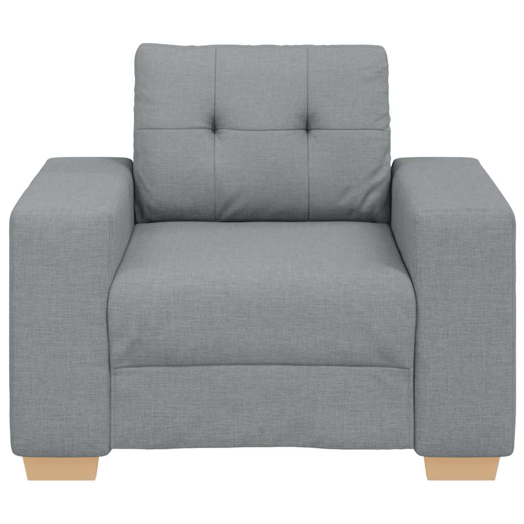 Fauteuil 100x78x80 cm stof lichtgrijs is nu te koop bij PeponiXL, paradijselijk wonen!