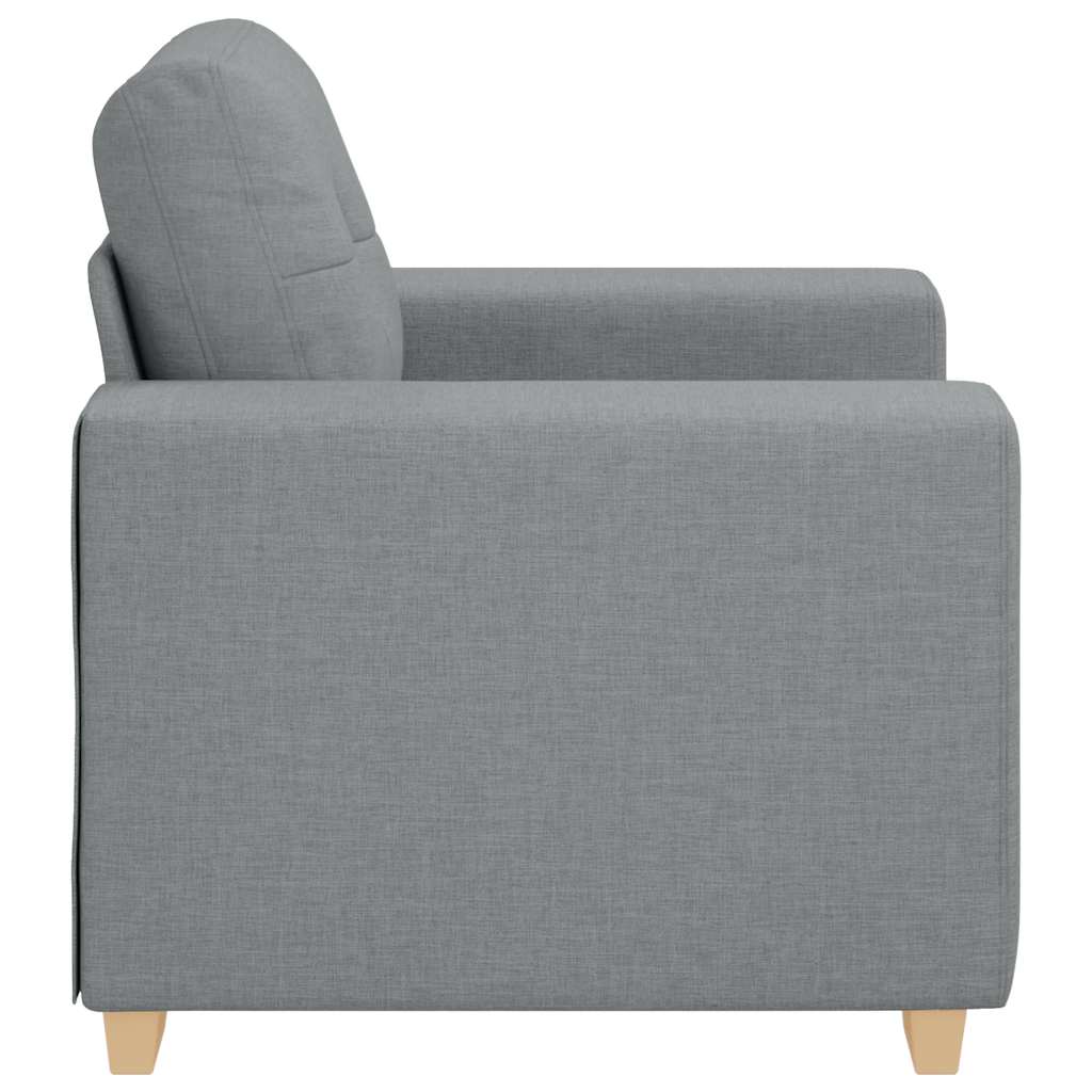Fauteuil 100x78x80 cm stof lichtgrijs is nu te koop bij PeponiXL, paradijselijk wonen!