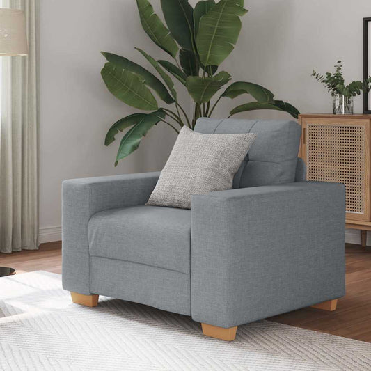 Fauteuil 100x78x80 cm stof lichtgrijs is nu te koop bij PeponiXL, paradijselijk wonen!