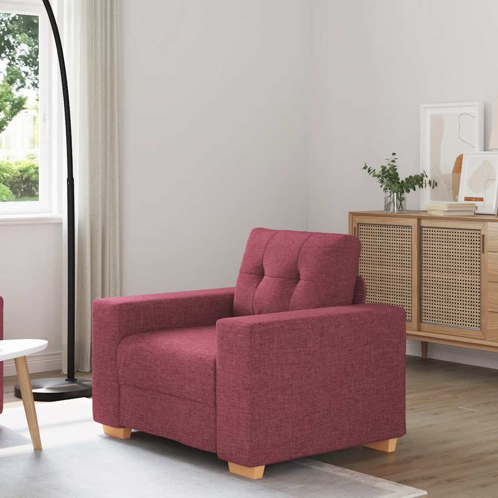 Fauteuil Wijnrood 100x78x80 cm Stof is nu te koop bij PeponiXL, paradijselijk wonen!