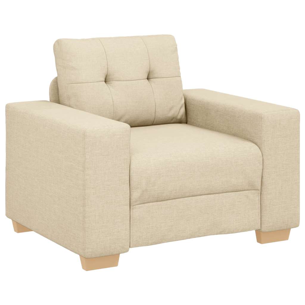 Fauteuil Crème 100x78x80 cm Stof is nu te koop bij PeponiXL, paradijselijk wonen!