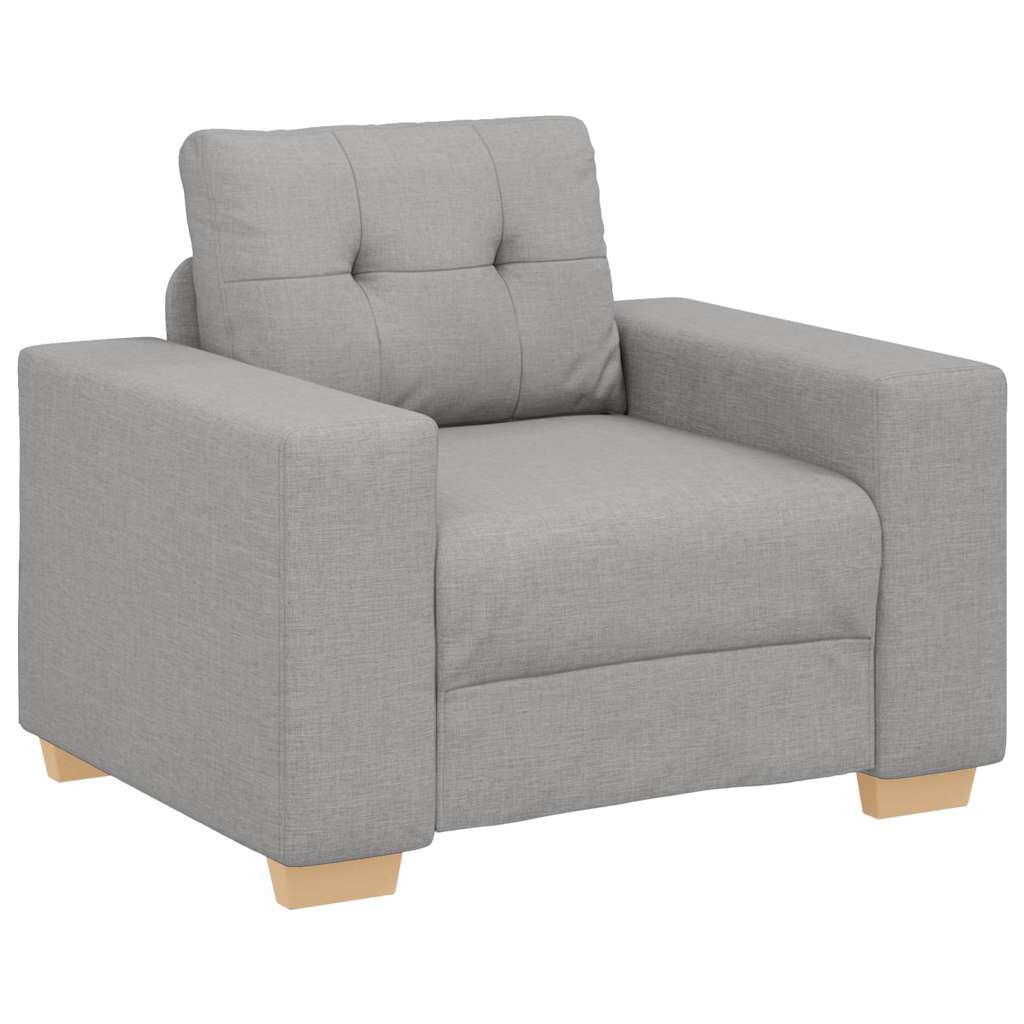 Fauteuil Wolgrijs 100x78x80 cm Stof is nu te koop bij PeponiXL, paradijselijk wonen!