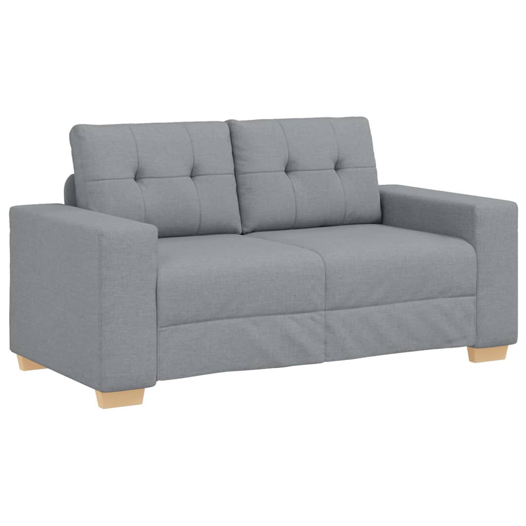 Loveseat bank 160x77x82 cm stof lichtgrijs is nu te koop bij PeponiXL, paradijselijk wonen!