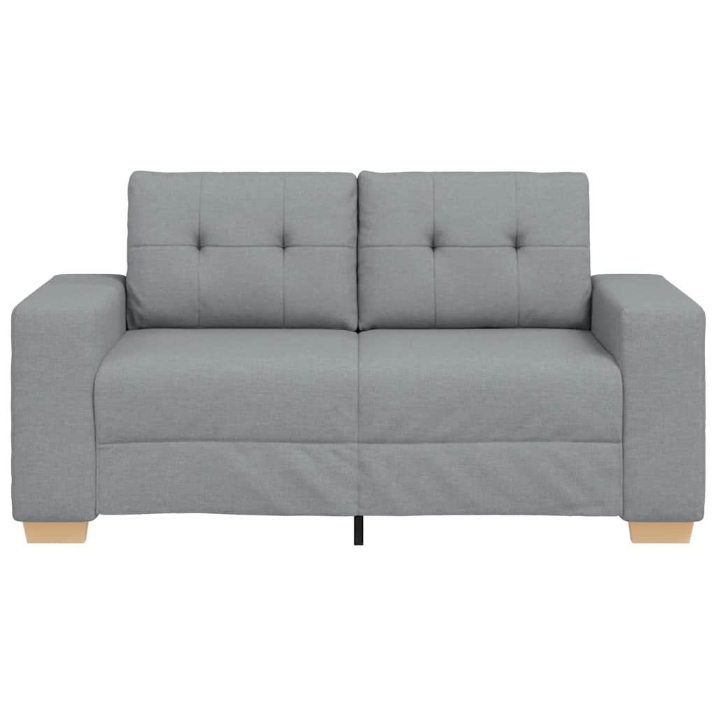 Loveseat bank 160x77x82 cm stof lichtgrijs is nu te koop bij PeponiXL, paradijselijk wonen!
