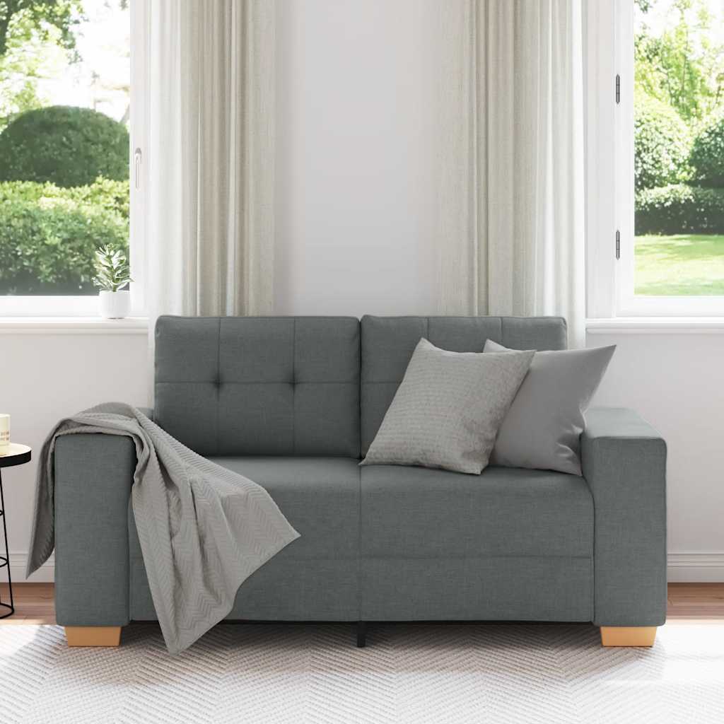 Loveseat bank 160x77x82 cm stof donkergrijs is nu te koop bij PeponiXL, paradijselijk wonen!