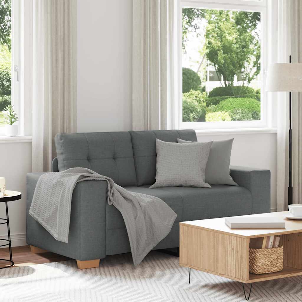 Loveseat bank 160x77x82 cm stof donkergrijs is nu te koop bij PeponiXL, paradijselijk wonen!
