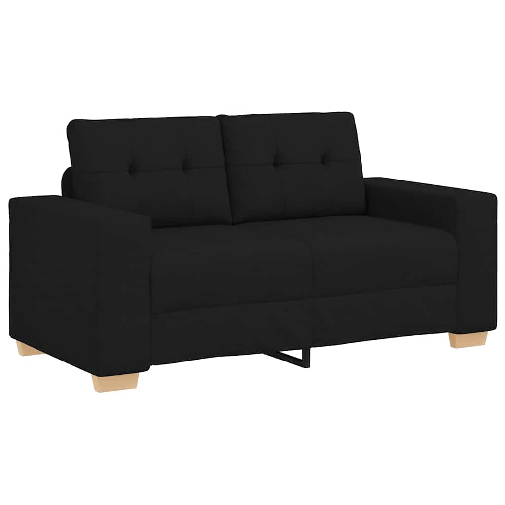 Loveseat bank 160x77x82 cm stof zwart is nu te koop bij PeponiXL, paradijselijk wonen!