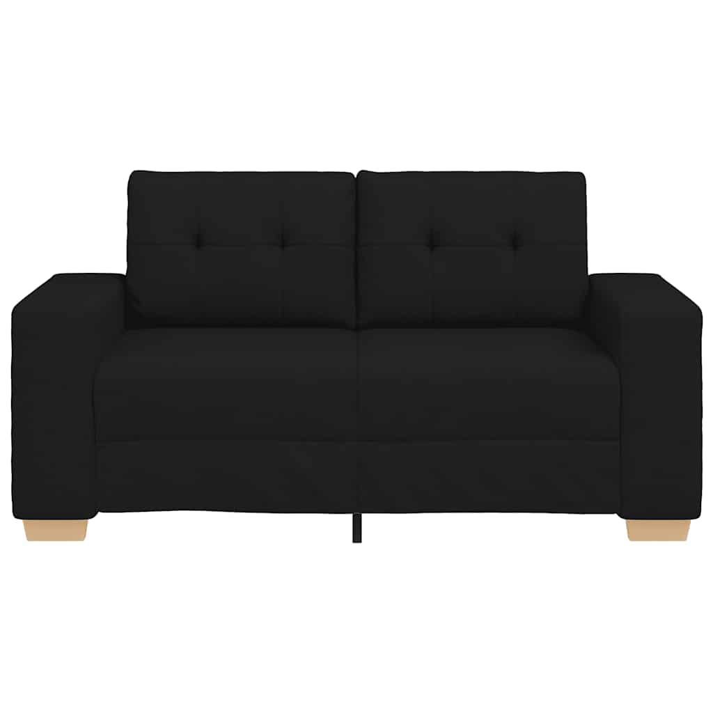 Loveseat bank 160x77x82 cm stof zwart is nu te koop bij PeponiXL, paradijselijk wonen!