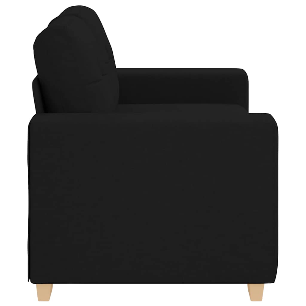 Loveseat bank 160x77x82 cm stof zwart is nu te koop bij PeponiXL, paradijselijk wonen!