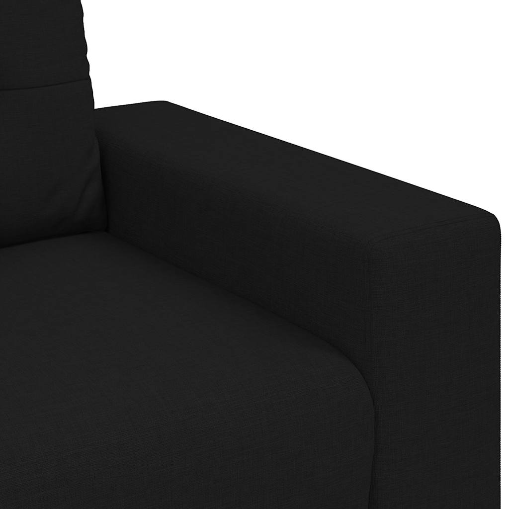 Loveseat bank 160x77x82 cm stof zwart is nu te koop bij PeponiXL, paradijselijk wonen!