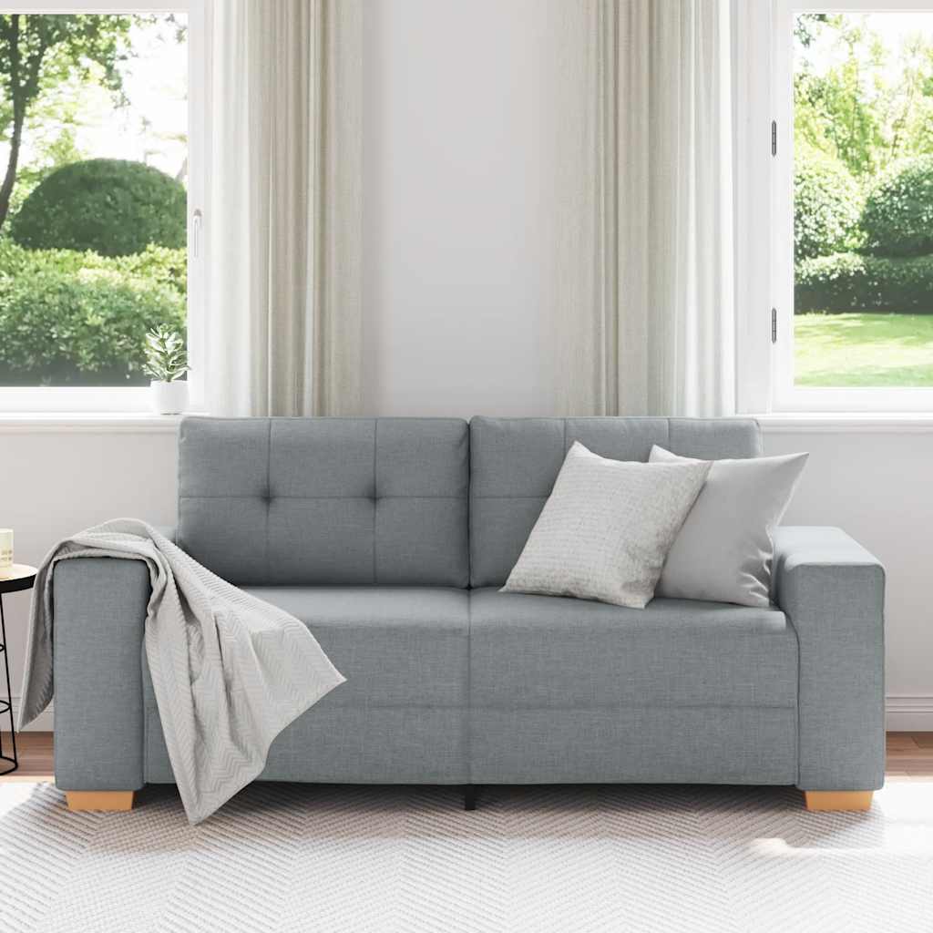 Loveseat bank 180x77x82 cm stof lichtgrijs is nu te koop bij PeponiXL, paradijselijk wonen!