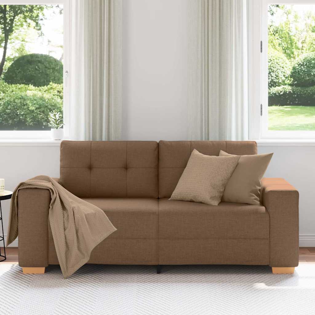 Loveseat Bank Bruin 180x77x82 cm Stof is nu te koop bij PeponiXL, paradijselijk wonen!