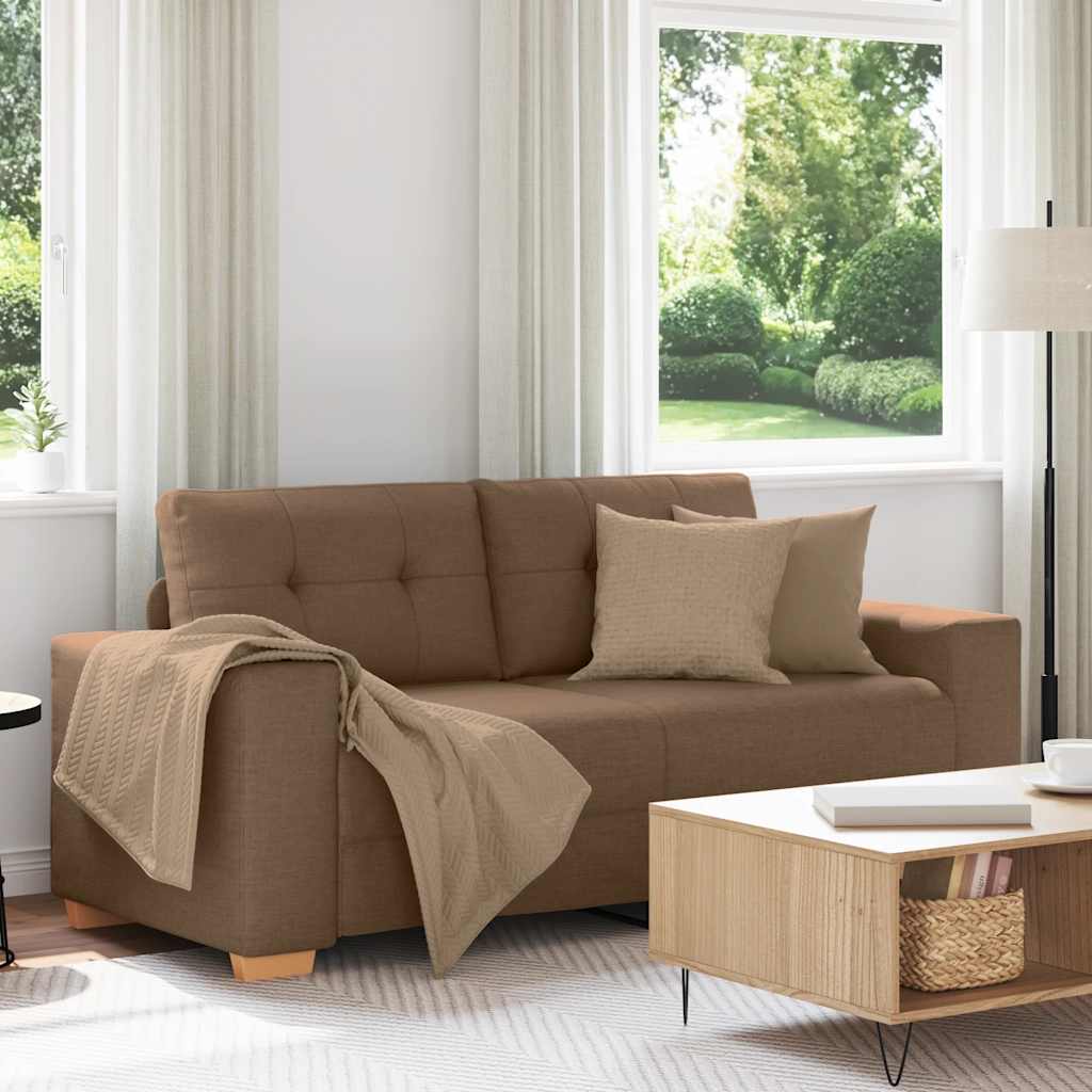 Loveseat Bank Bruin 180x77x82 cm Stof is nu te koop bij PeponiXL, paradijselijk wonen!
