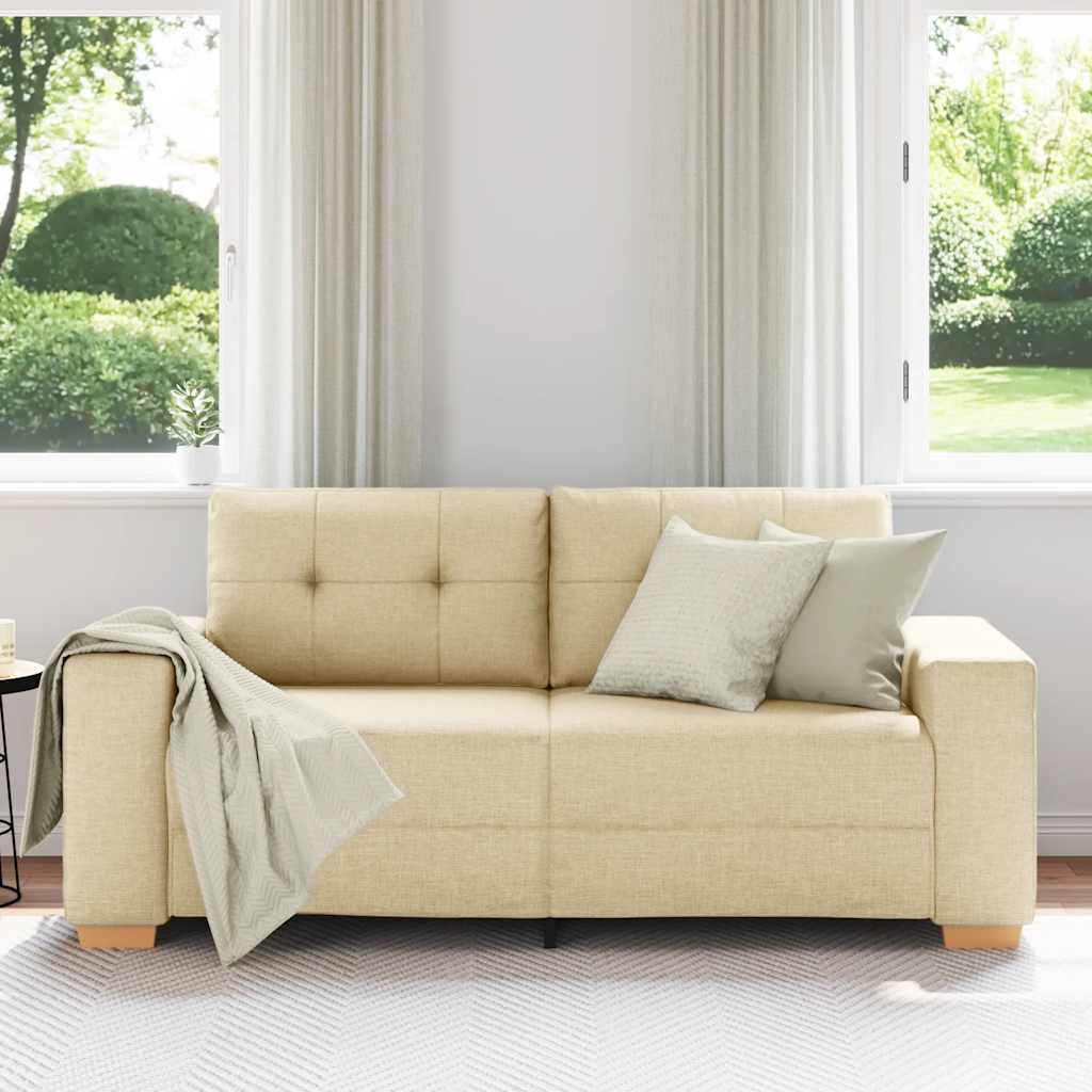 Loveseat Bank Crème 180x77x82 cm Stof is nu te koop bij PeponiXL, paradijselijk wonen!