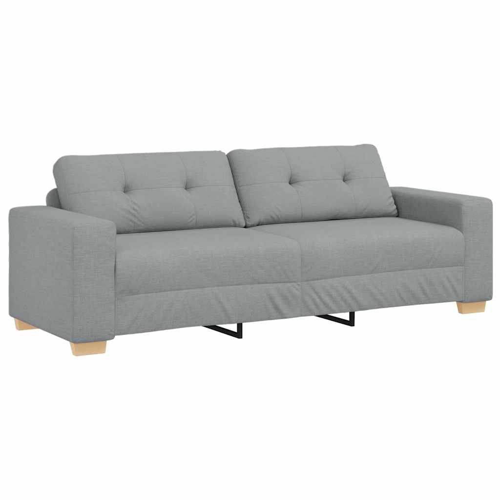 3-zitsbank lichtgrijs 220x78x80 cm stof is nu te koop bij PeponiXL, paradijselijk wonen!