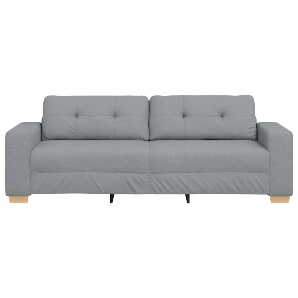 3-zitsbank lichtgrijs 220x78x80 cm stof is nu te koop bij PeponiXL, paradijselijk wonen!